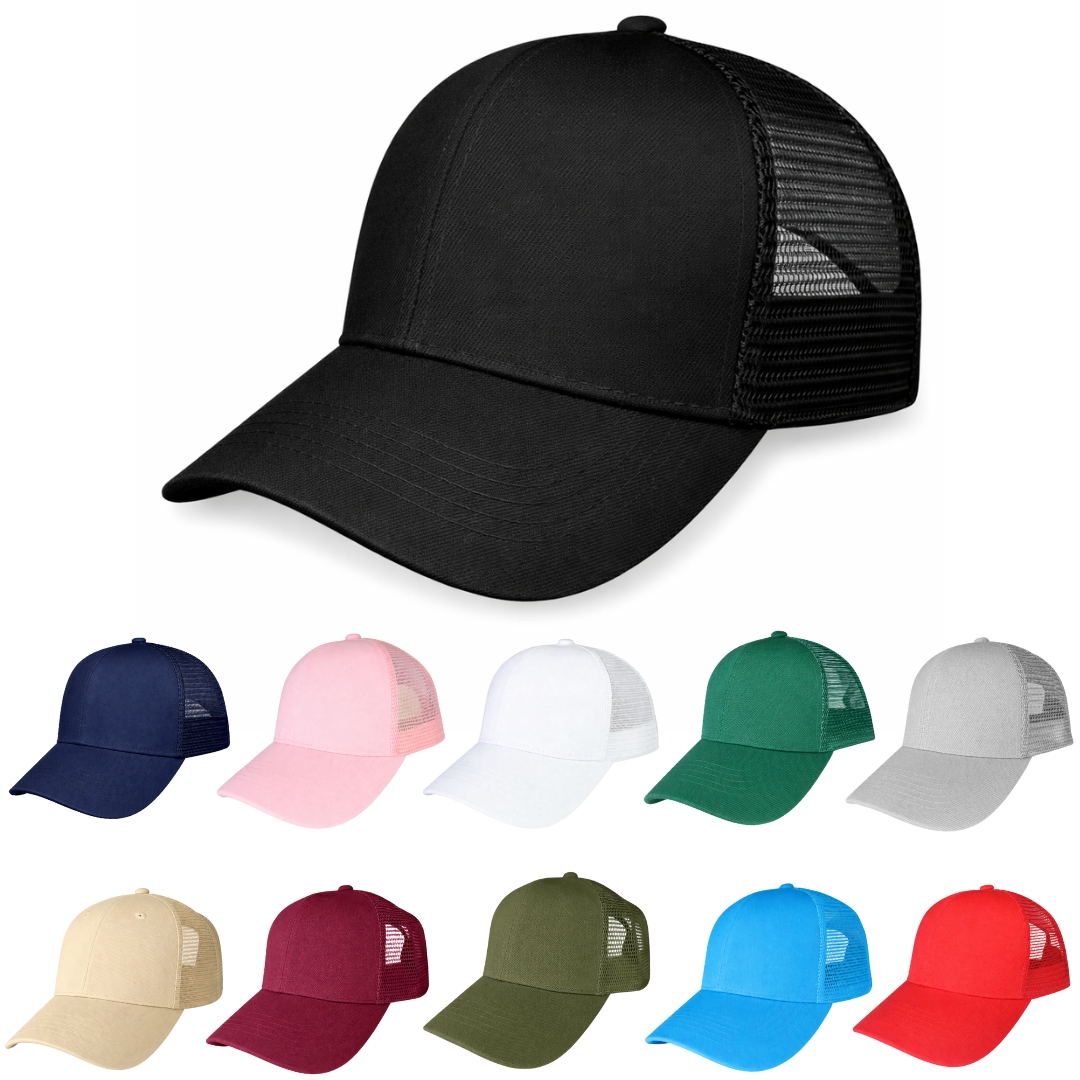 Gorra de acrílico/malla curva adulto